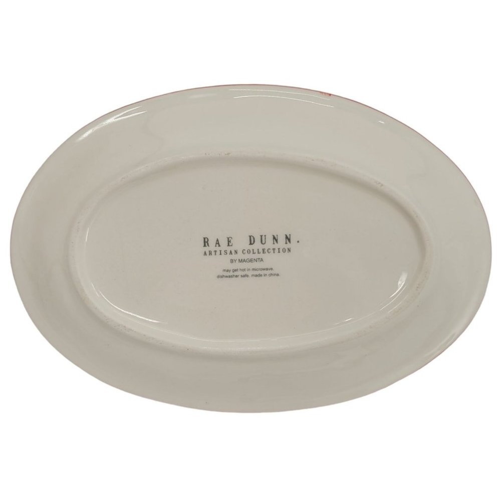 Rae Dunn by Magenta saint nicholas. Oval Plate for Appetizers Cookies - Picture 2 of 5